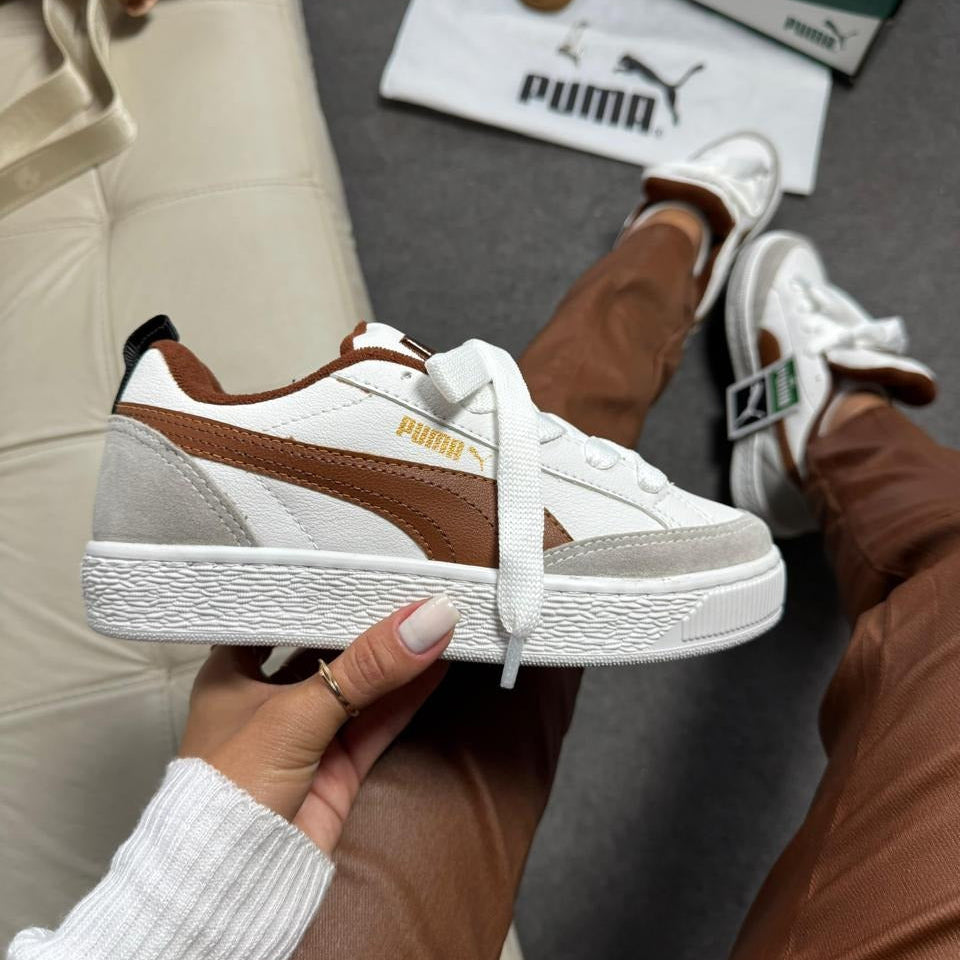 Tênis Puma Park Lifestyle Branco/Marrom