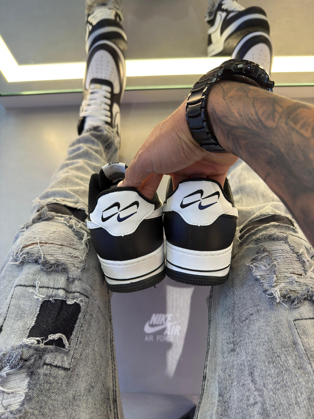 Tênis Masculino Nike Air Force 1 Panda Premium