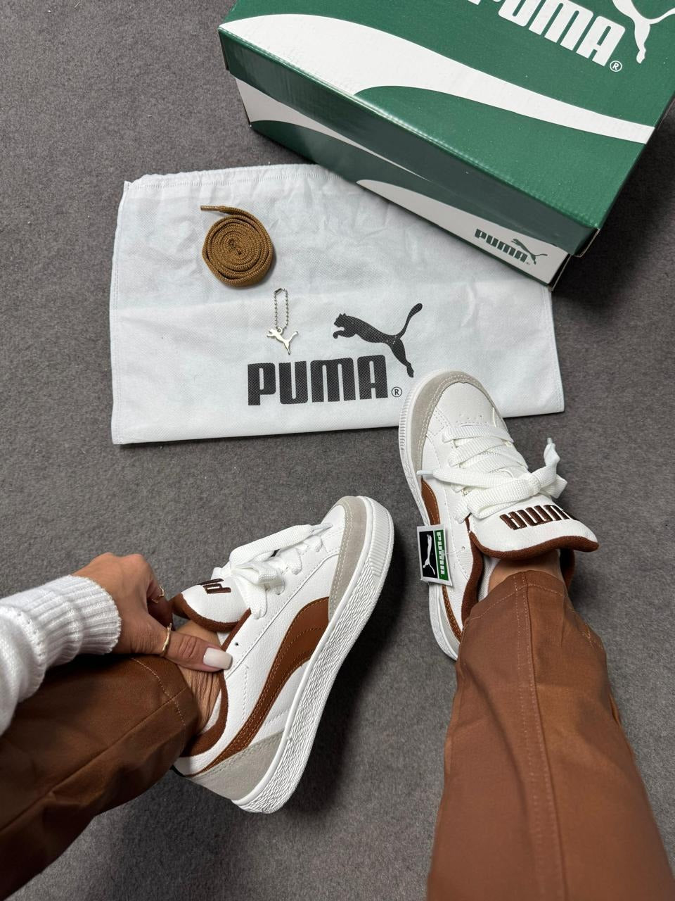 Tênis Puma Park Lifestyle Branco/Marrom