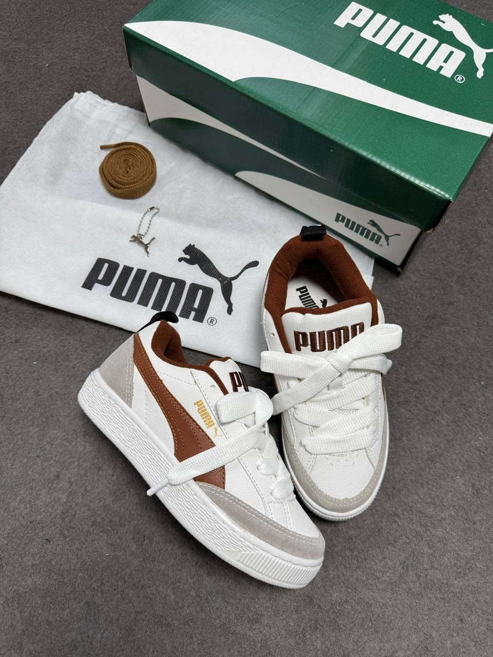 Tênis Puma Park Lifestyle Branco/Marrom