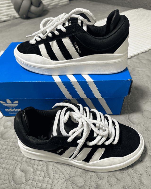 Tênis Adidas Campus Bad Bunny Preto Feminino