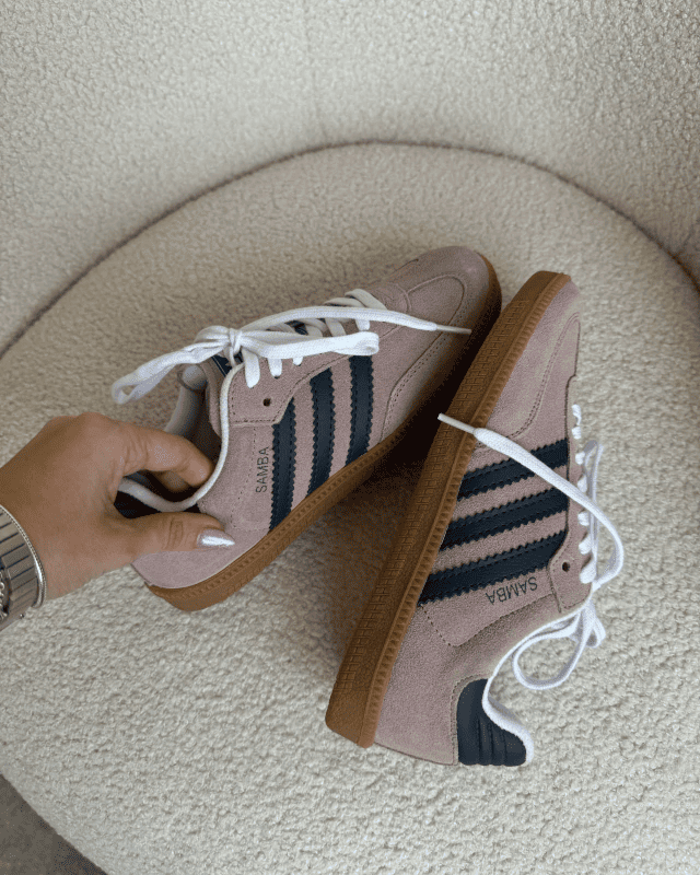 Tênis Adidas Samba Pink Navy Feminino em Camurça