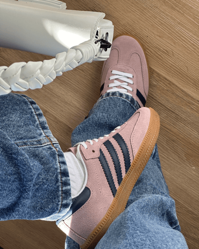 Tênis Adidas Samba Pink Navy Feminino em Camurça