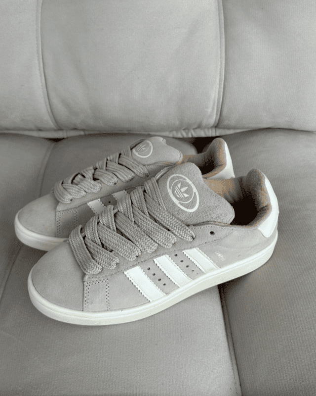 Tênis Adidas Campus 00s Bege Feminino em Couro Legítimo