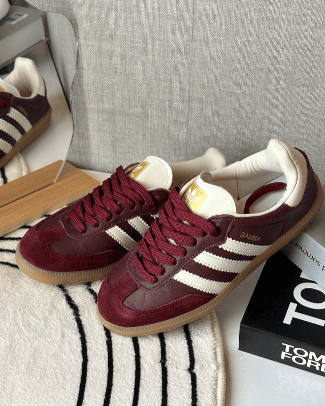 Tênis Adidas Samba OG Vinho Feminino Casual